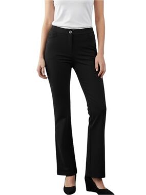 Anthropologie Maeve Black Bootcut Zipper Hem Pants NWOT Size 2